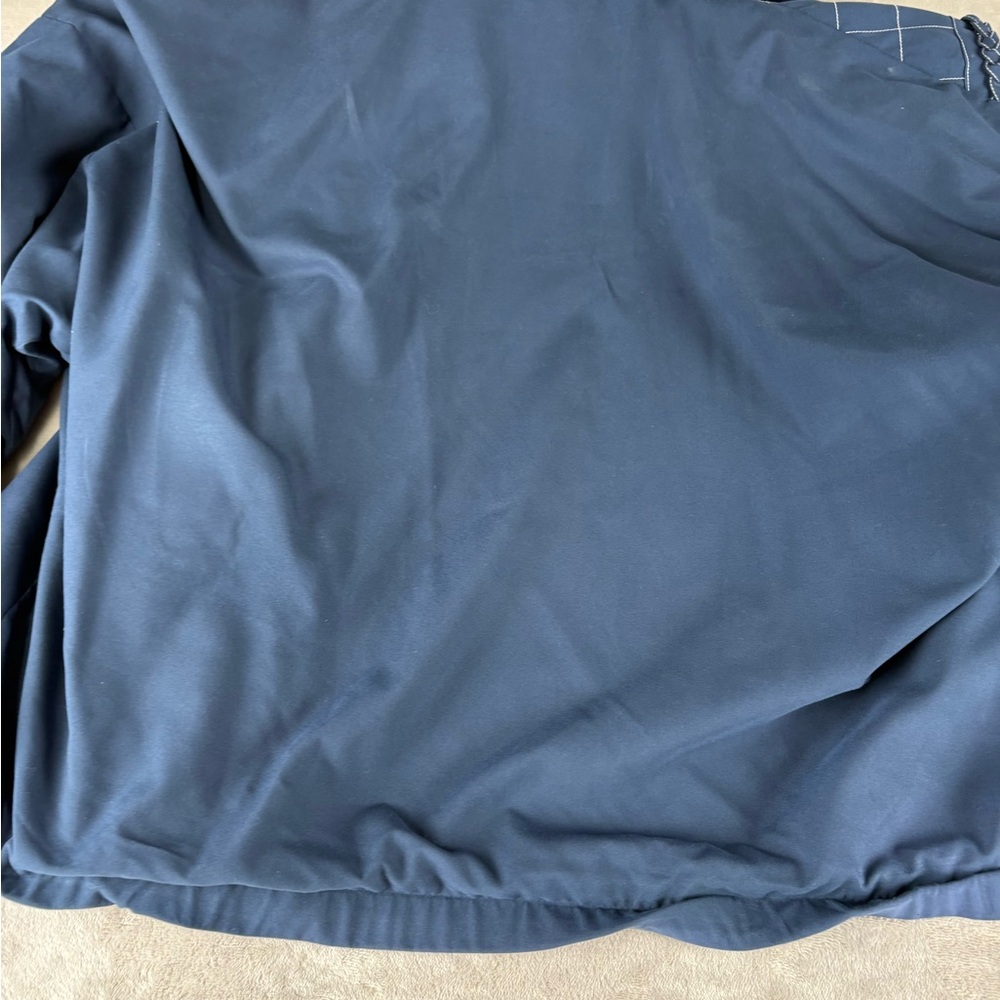 Vintage 80s 90s Teddi Women’s Blue Cropped Jacket Size L Quilted Chain Detail - Picture 9 of 9